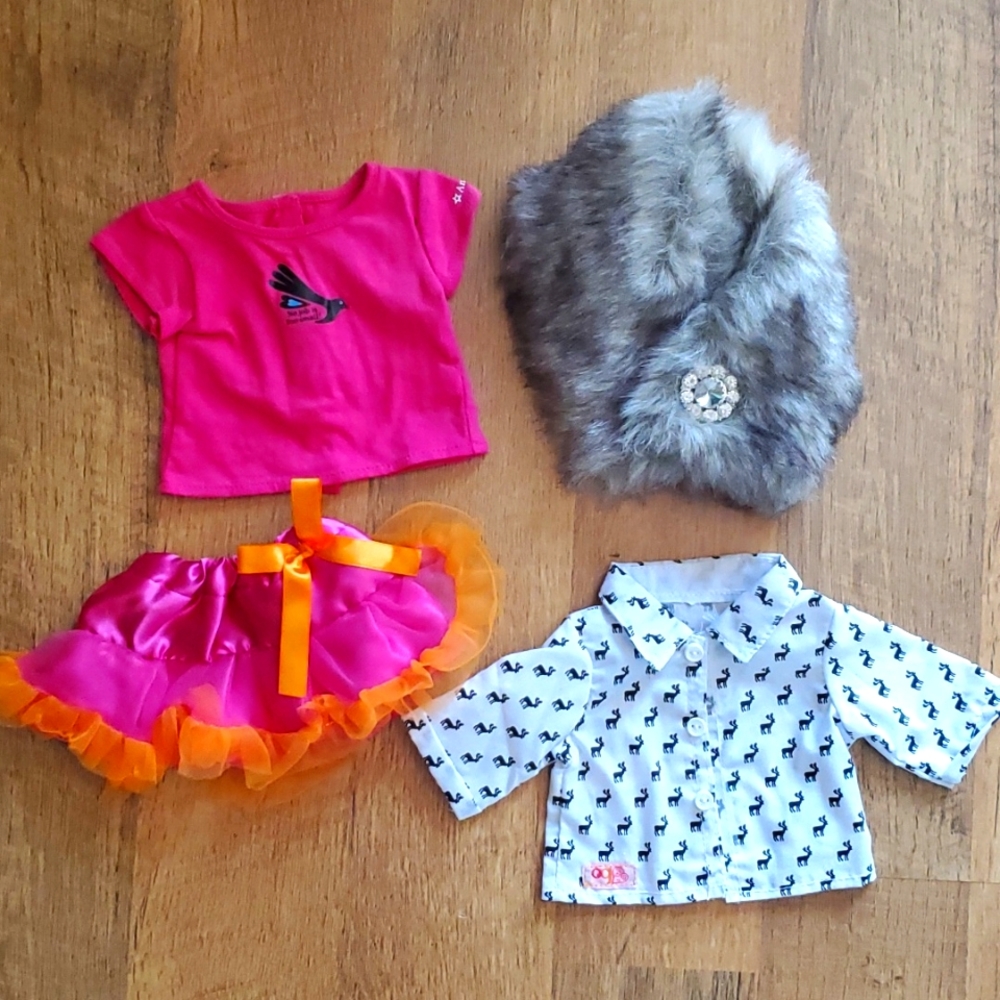4 pack doll clothes for 18in doll